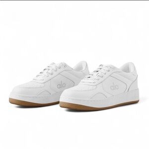 ALO Yoga White Recovery Sneakers with Gum Outsole